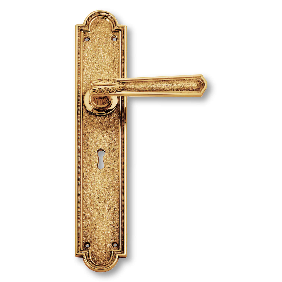 Door handle interior, Brass, Back plate Second Empire model C00710