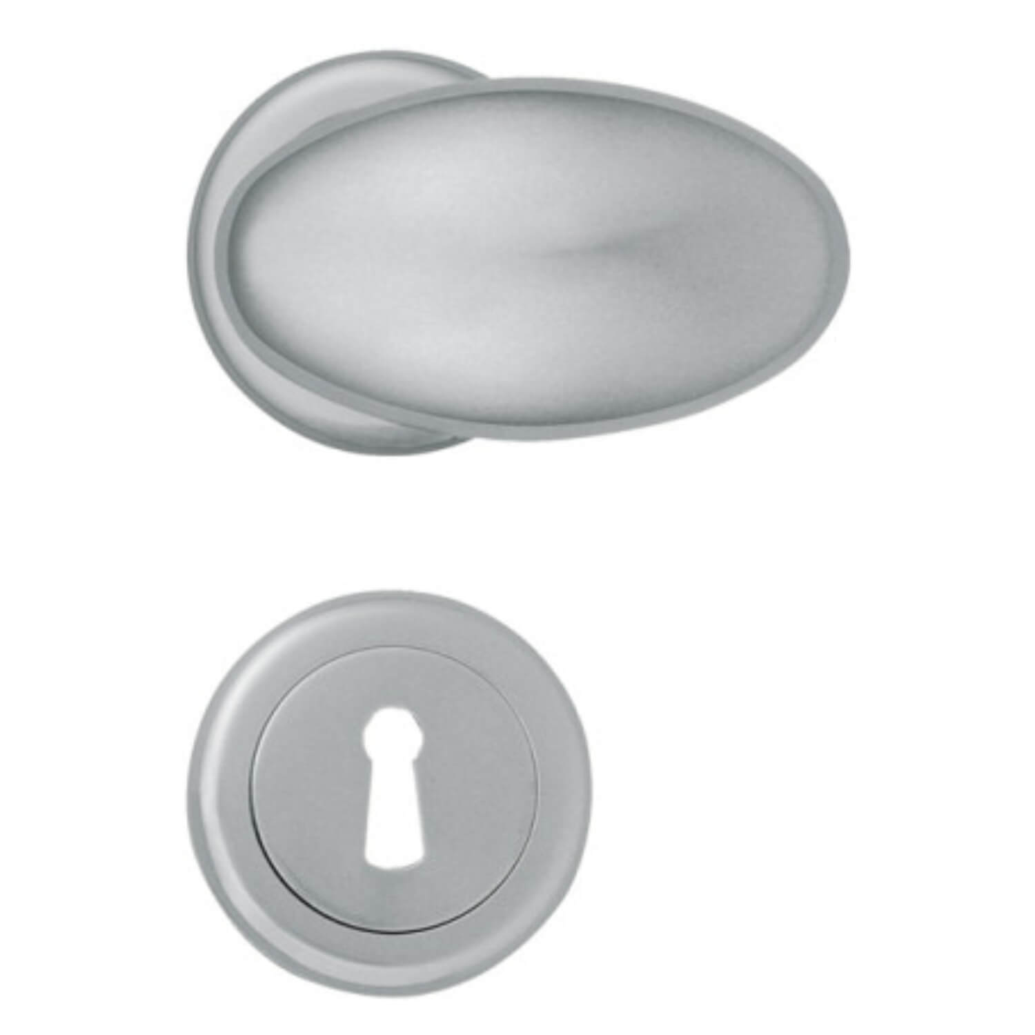 Door handle Interior Satin chrome Italian Enrico Cassina Model
