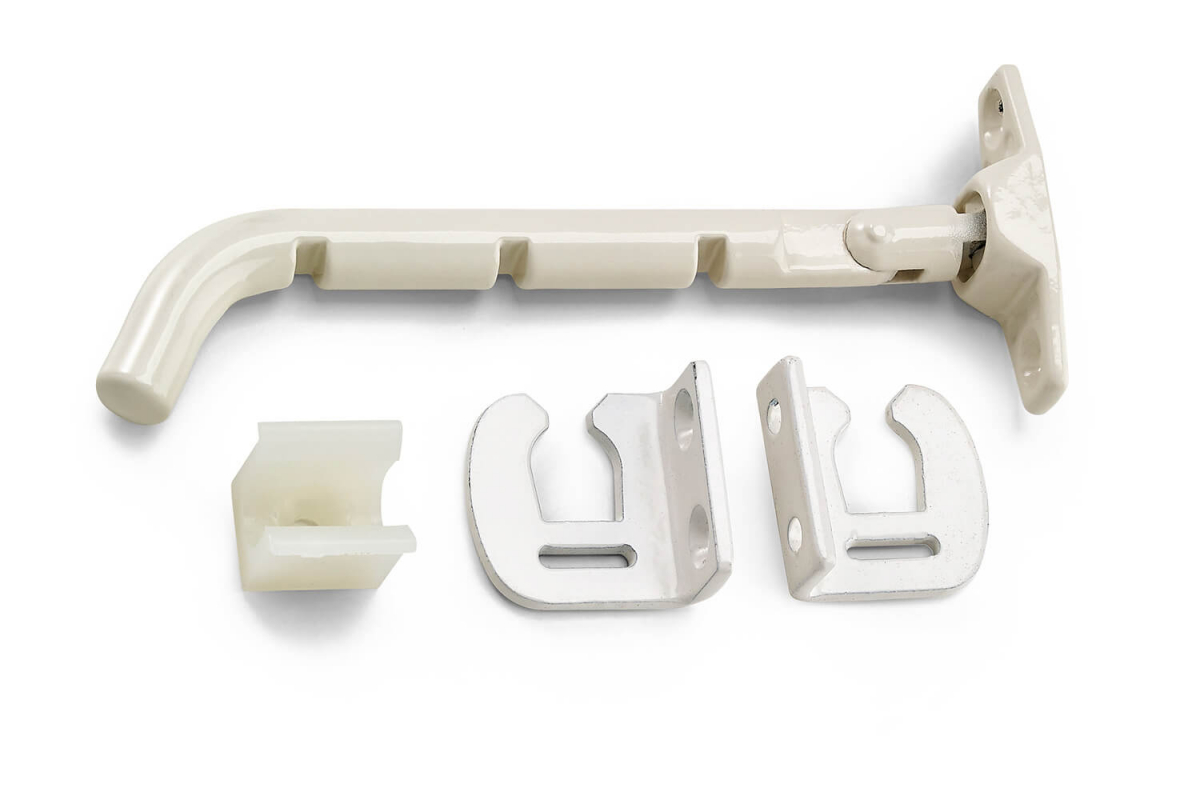 Safety catches White Outward opening windows Model 11516 Door