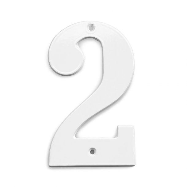 House numbers, White, 140 mm, Model 572 House numbers VillaHus