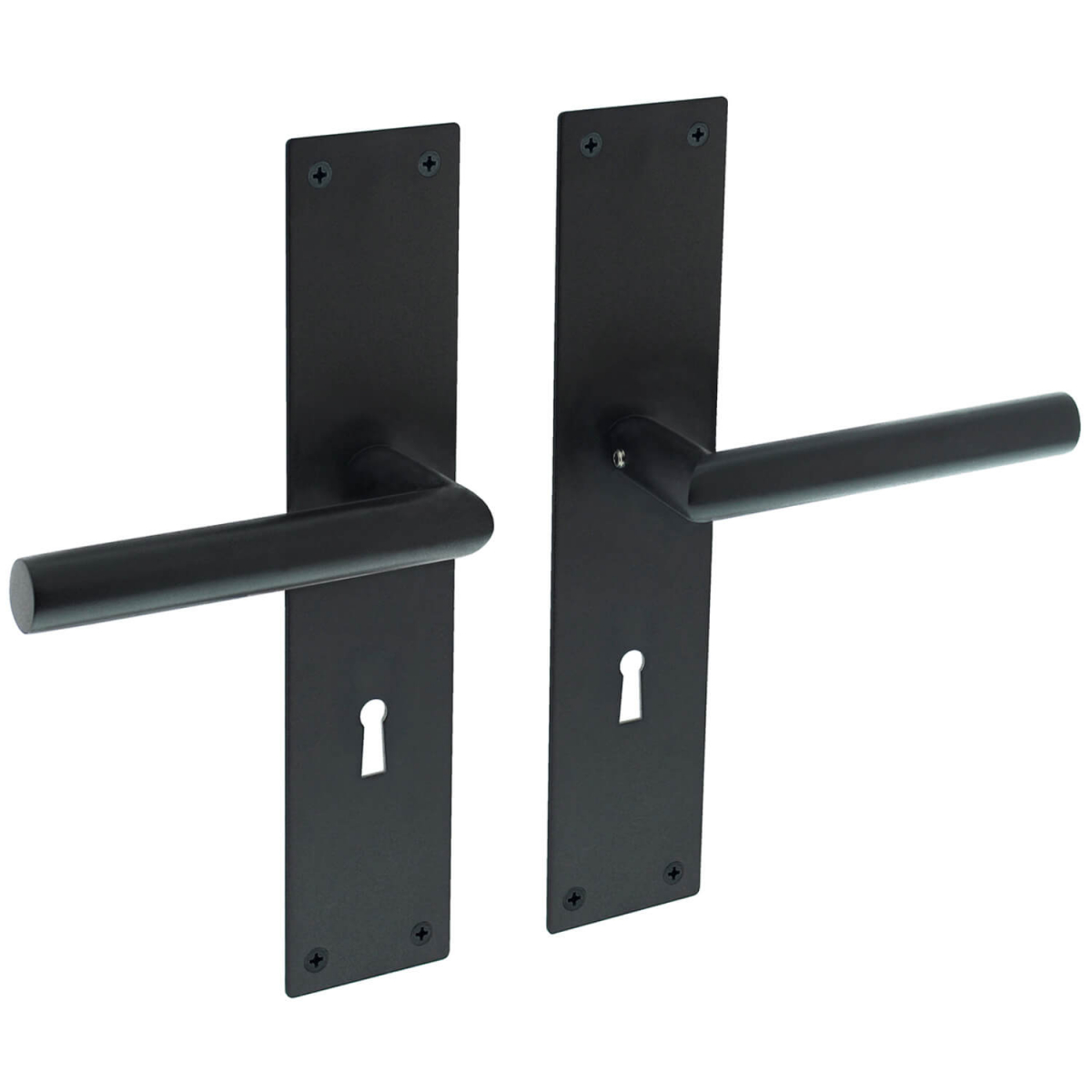 Door handle indoors on longdistance Matte black Keyhole Model