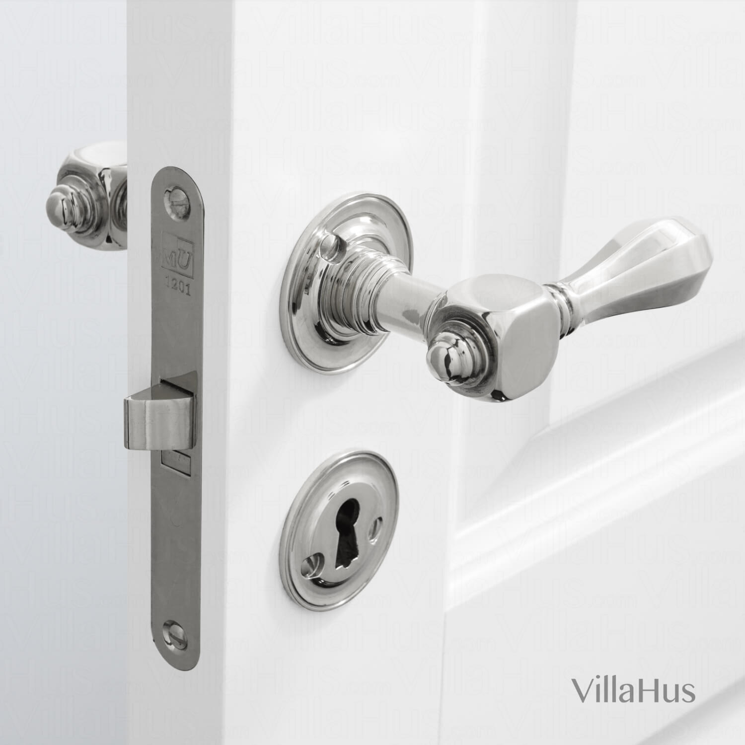 Door handle Interior MEDICI Nickel plated 120 mm Bolt and