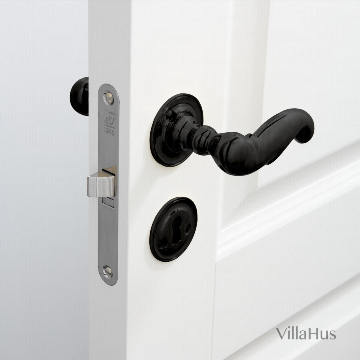 black internal door handles