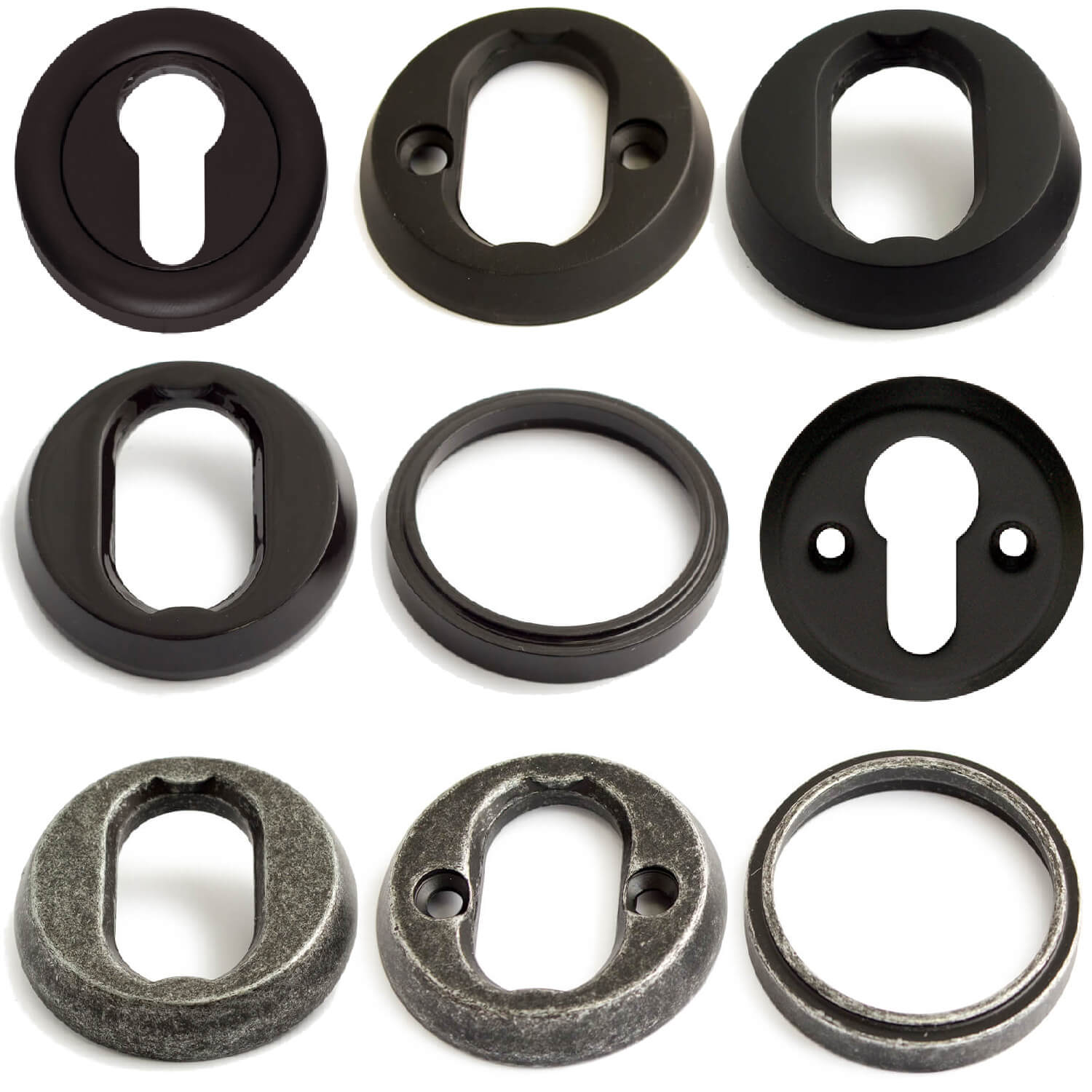Cylinderring - Sort / Tin