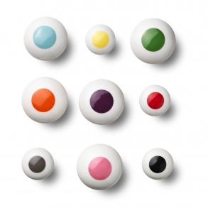 Cabinet knobs and hooks - Porcelain - DOT