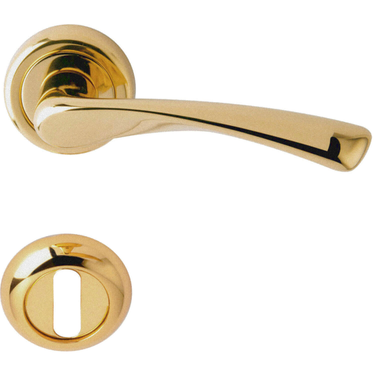 Türgriffe aus mattes Messing - Interieur Rosette Rosette - Modell