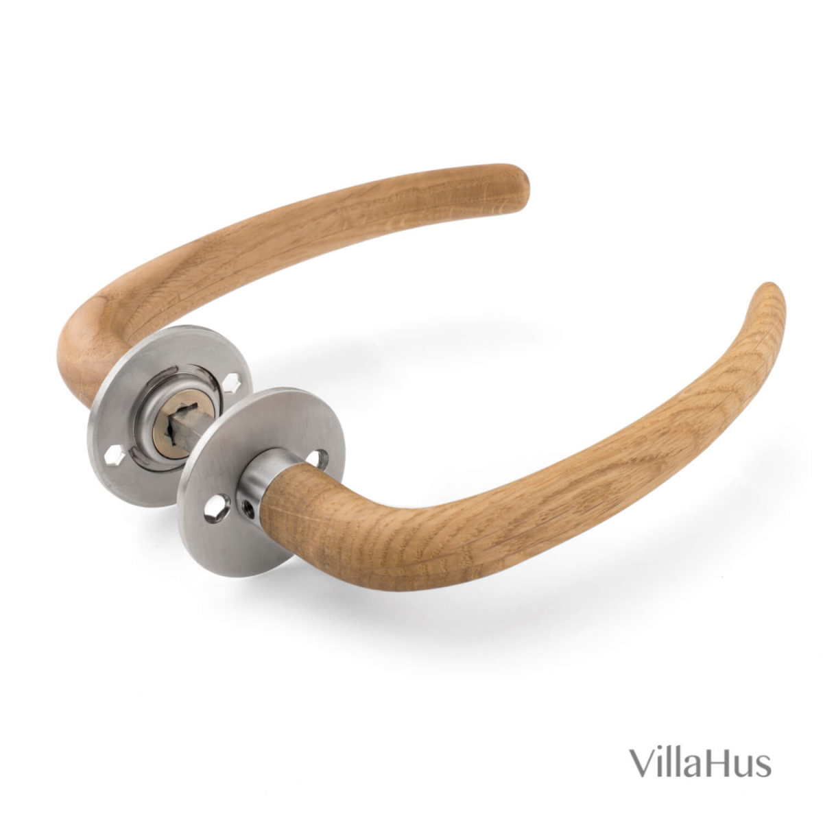 Türgriffe aus Holz - Jean Nouvel - Gebürsteter Stahl und Eichenholz