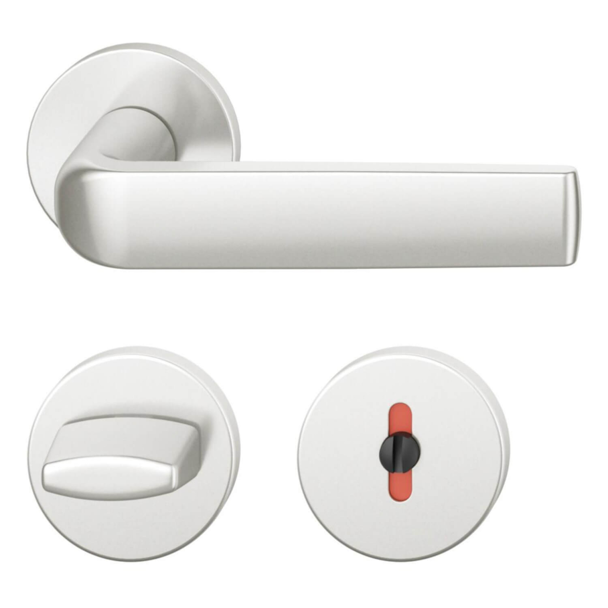 FSB Türgriff mit Toilettenverkleidung - Aluminium gebürstet - Mies van