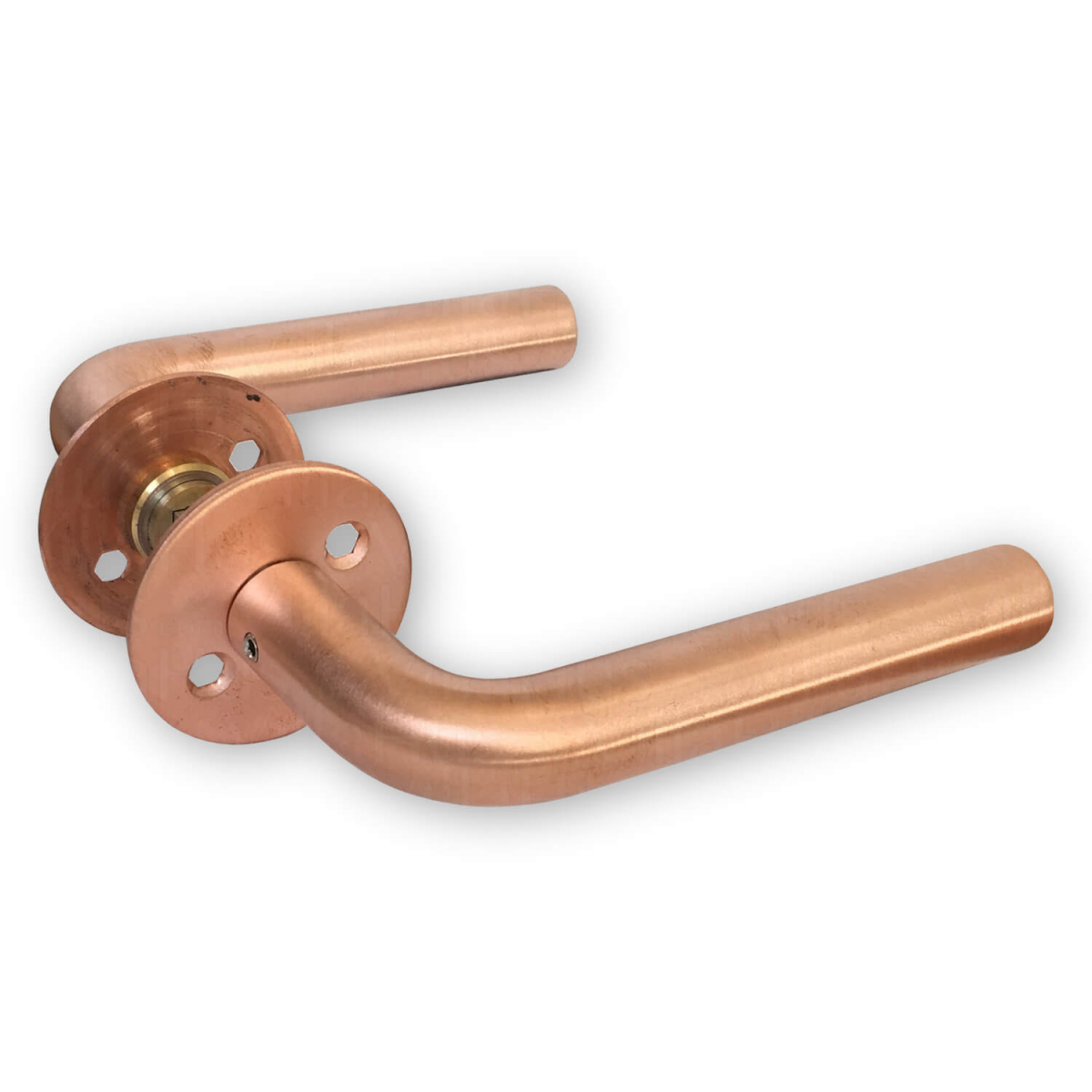 Door handle Brushed copper Lhandle 19 mm Copper door handles