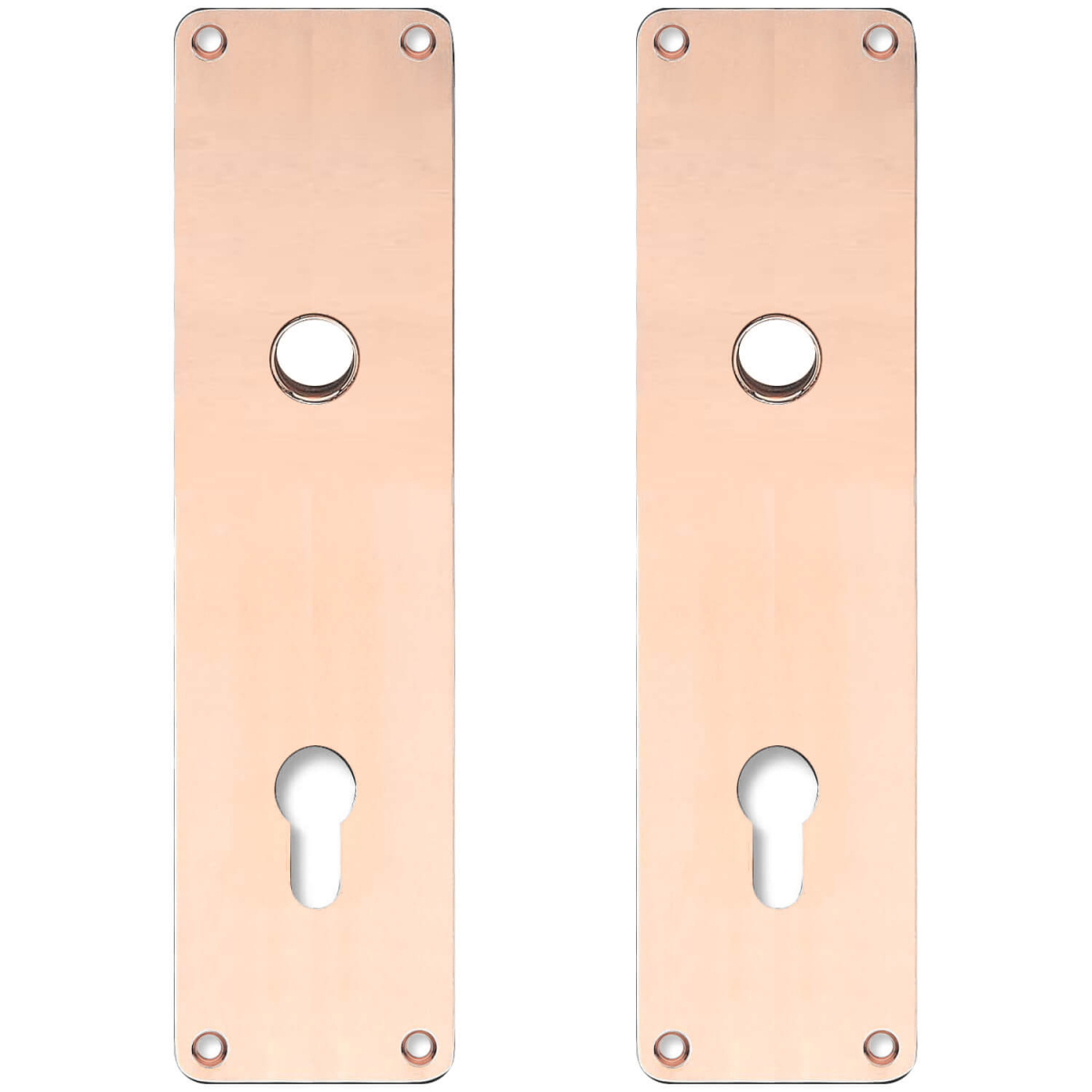 Rückenplatte mit Profil Zylinder - cc92 mm - Kupfer ohne Lack