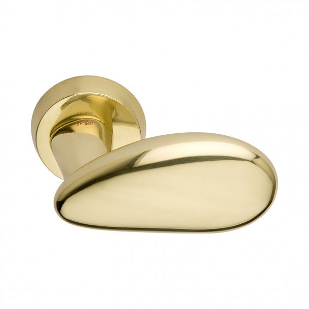 Door handle, Polished Brass, Interior, VIESTE BRASS door handles VillaHus