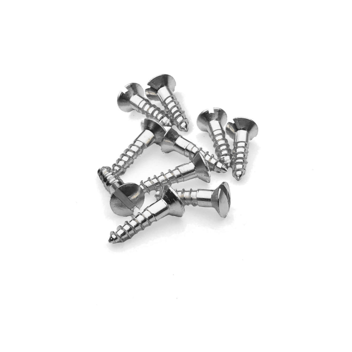 Nickel wood screws Slotted 3x12 mm (10 pcs.) Screws VillaHus