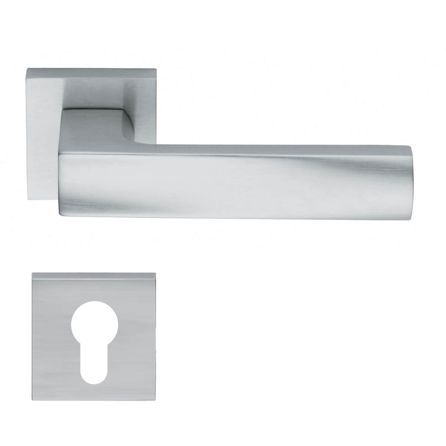 Design door handle H367, Satin Chrome Chrome and nickel door handles